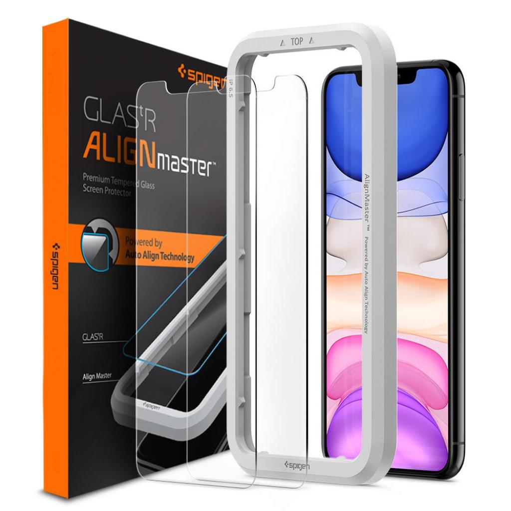 

Стекло защитное Spigen iPhone 11/XR AlignMaster Glas tR, 2 pack