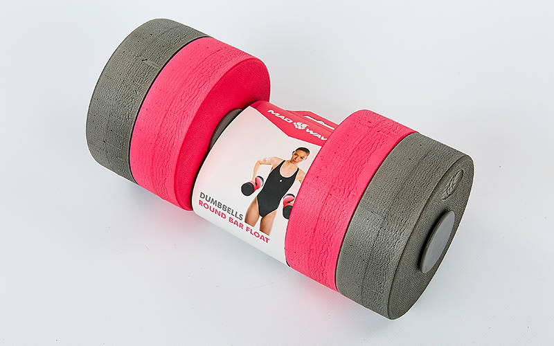 

Гантели для аквааэробики MadWave Round Bar Float M082502 Серый-розовый (MR03524)