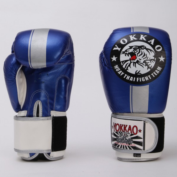 

Перчатки для бокса Yokkao YK016 Синий-серый 14oz (MR03368)