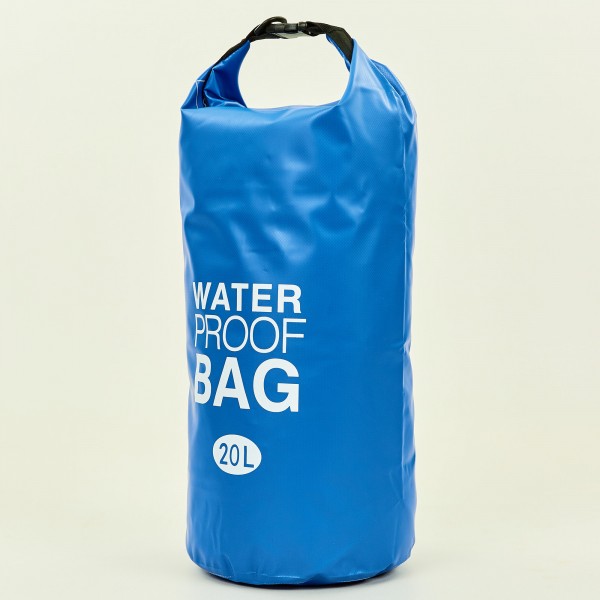 

Водонепроницаемый гермомешок с плечевым ремнем Waterproof Bag 20л TY-6878-20 Blue (PS03310)