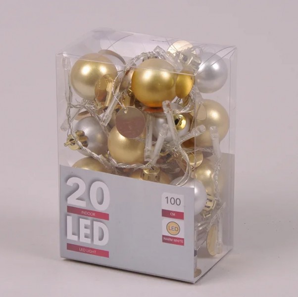 

Гирлянда LED Шарики теплый свет 20 светодиодов 1 м. 45020 (BAM01602)