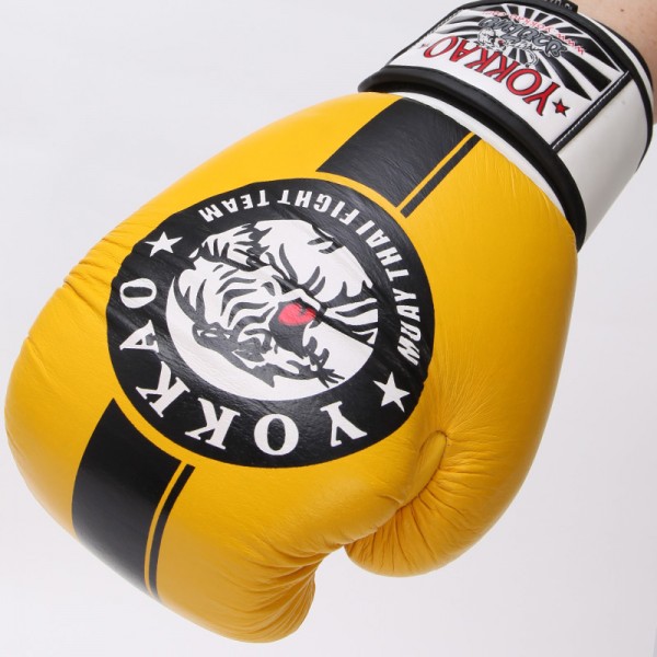 

Перчатки для бокса Yokkao YK016 Желтый-черный 10oz (MR03375)