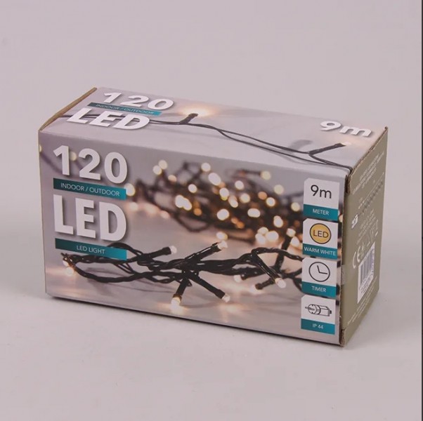 

Гирлянда LED теплый свет 120 диодов 9 м. 40831 (BAM01610)