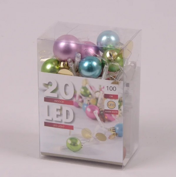 

Гирлянда LED Цветные Шарики теплый свет 20 светодиодов 1 м. 45062 (BAM01601)