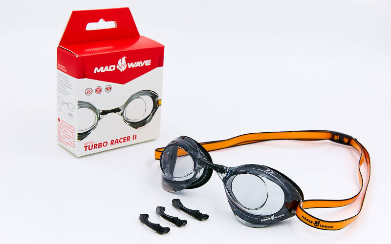 

Очки для плавания MadWave TURBO RACER II M045808 синий (PL000302)