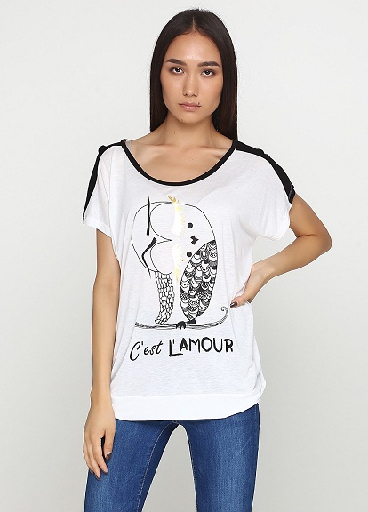 

Футболка Justplay M Белый с принтом Т2190 White KR