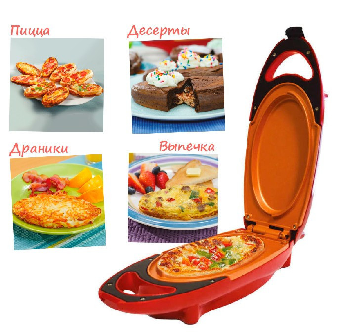 

Электрическая сковорода для дома As Seen on TV Copper 5 Minute Chef Red