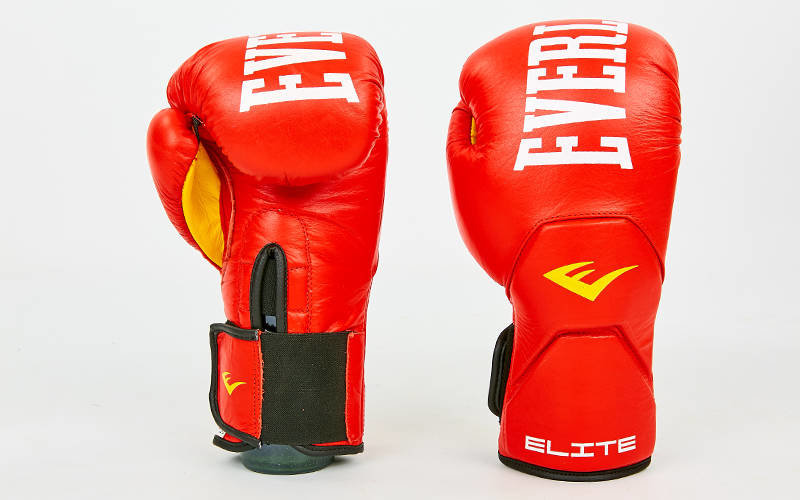 

Перчатки боксерские кожаные Everlast BO-6758-R красный вес 12oz