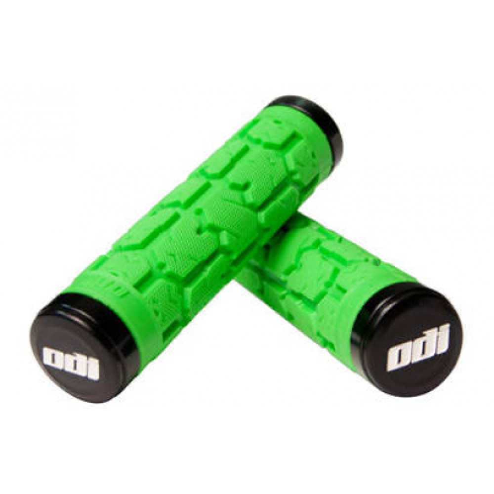 

Грипсы ODI Rogue MTB Lock-On Bonus Clamps (салатовые с черными замками)