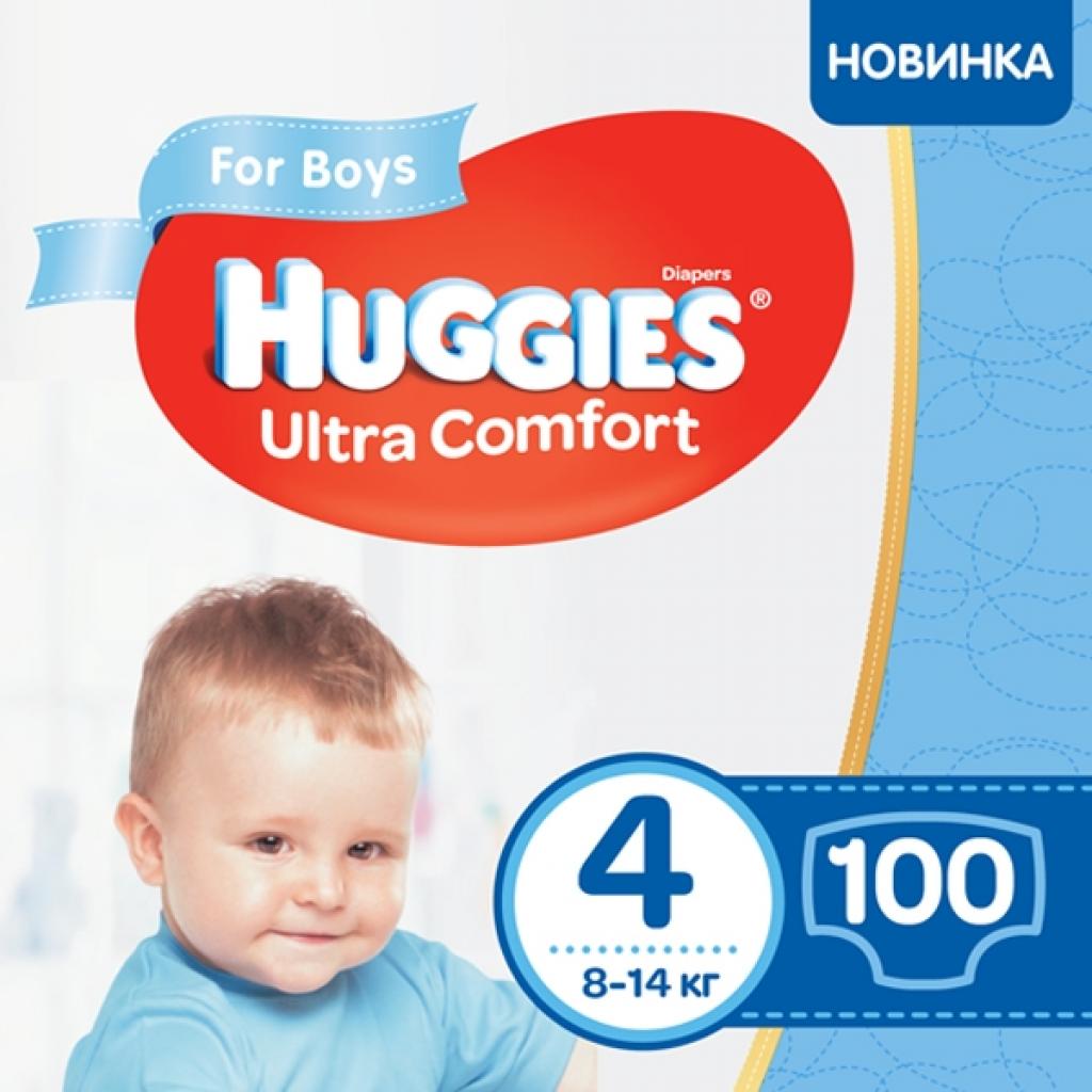 

Подгузник Huggies Ultra Comfort 4 Box для мальчиков (8-14 кг) 100 шт (5029053547831)