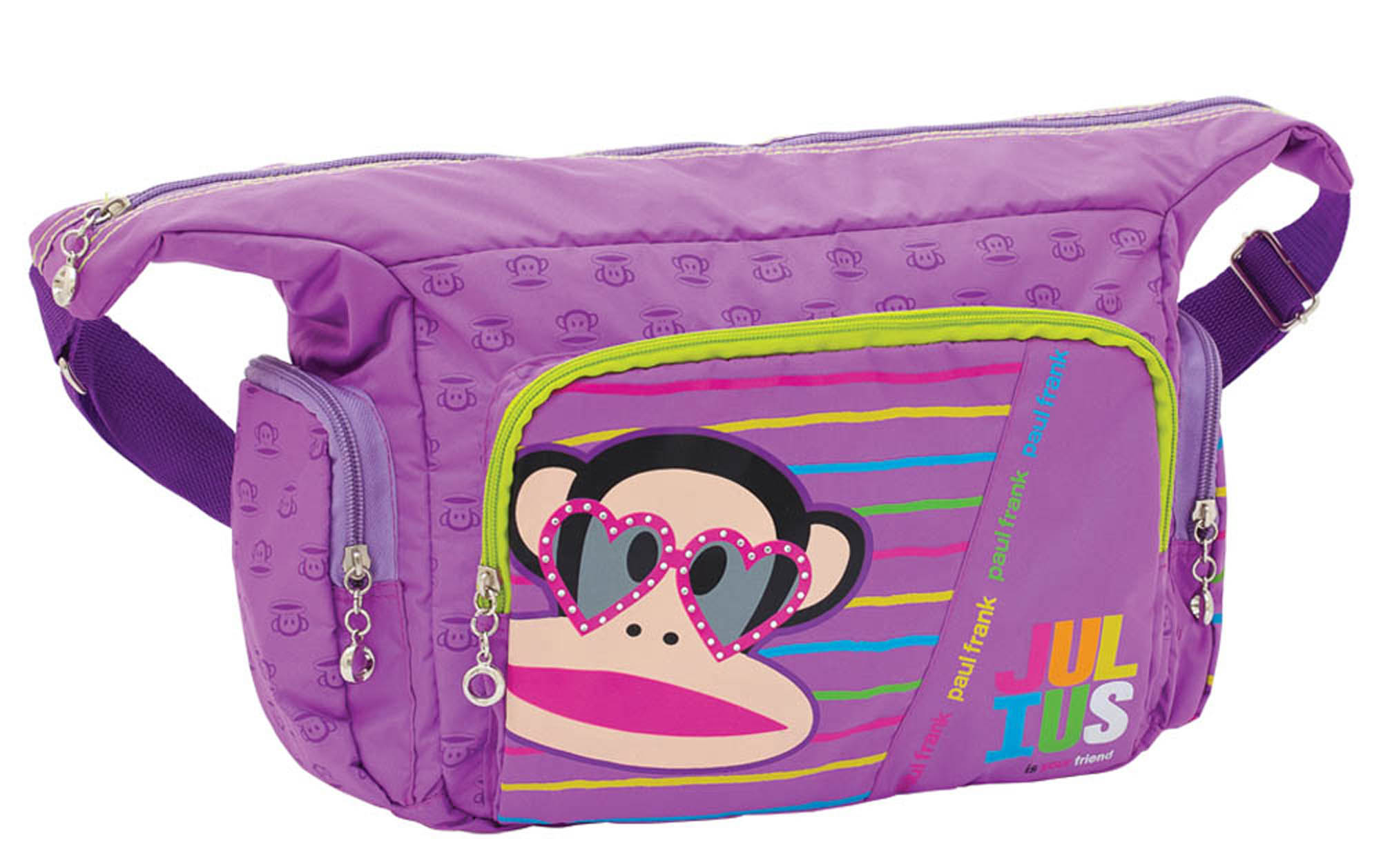

Повседневная сумка через плечо YES Paul Frank 29х21см Фиолетовая