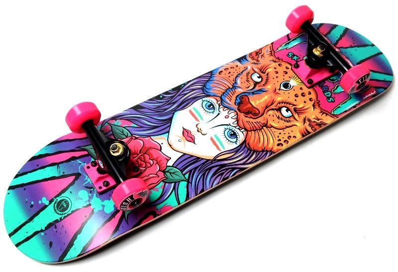 

Скейт деревянный FISH Skateboard Girl and Tiger (ftsd-218)