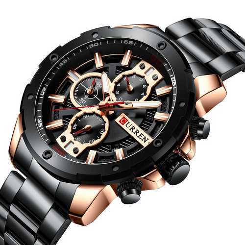 

Мужские наручные часы (8336 Black-Cuprum) Curren 49 мм Черный 000125154
