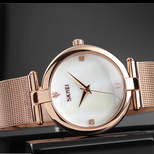 

Женские наручные часы (9177 Cuprum-White) Skmei 34 мм Бронзовый 000125272