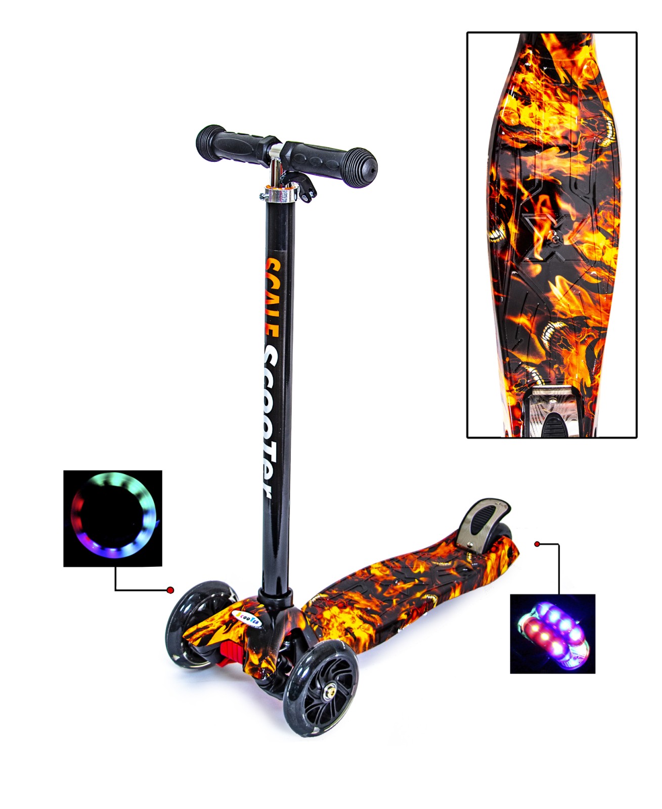 

Детский самокат MAXI. Fire Scale Sports Разноцветный 000125888