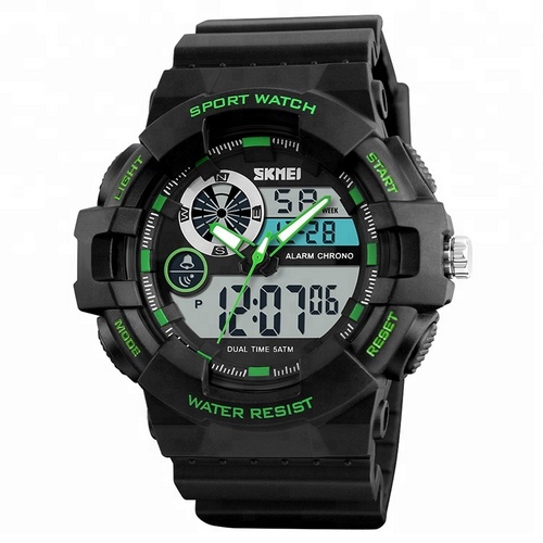 

Мужские наручные часы (1312 Black-Green) Skmei 52 мм Черный 000125263
