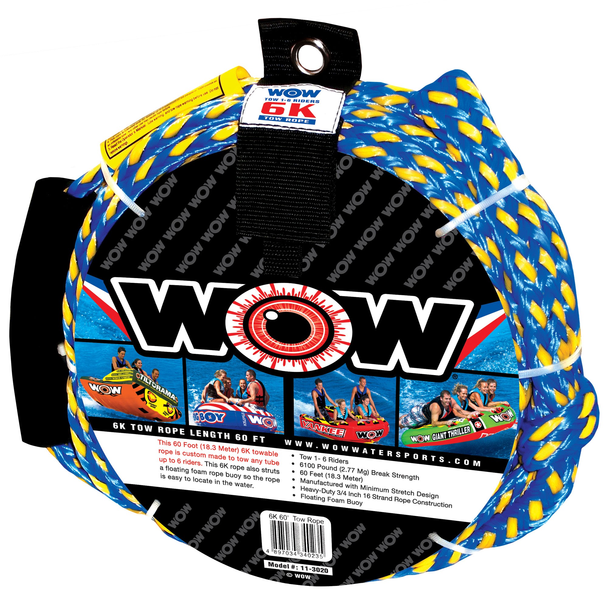 

Буксируемый трос Wow 18м 6P (11-3020)