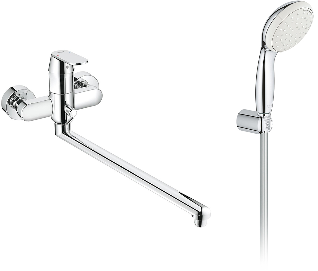 

Смеситель для ванны с душевым гарнитуром GROHE Eurosmart Cosmo 26129004 (32847000+26164001)