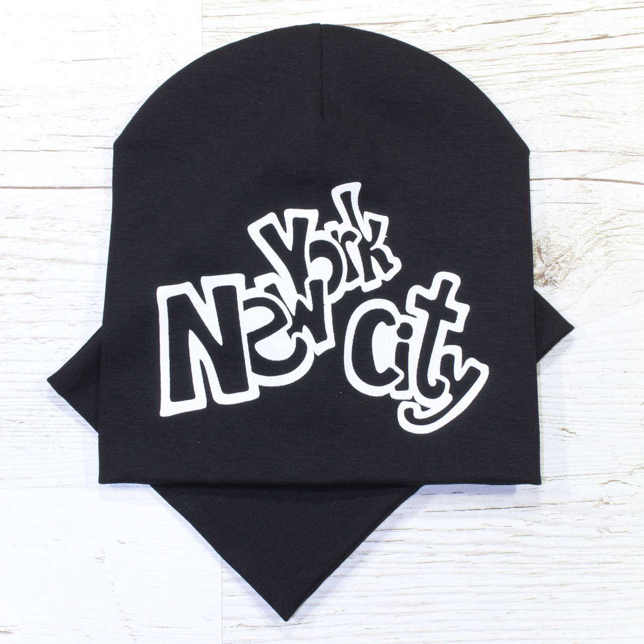 

Детская шапка с хомутом КАНТА размер 48-52, черный (OC-204)