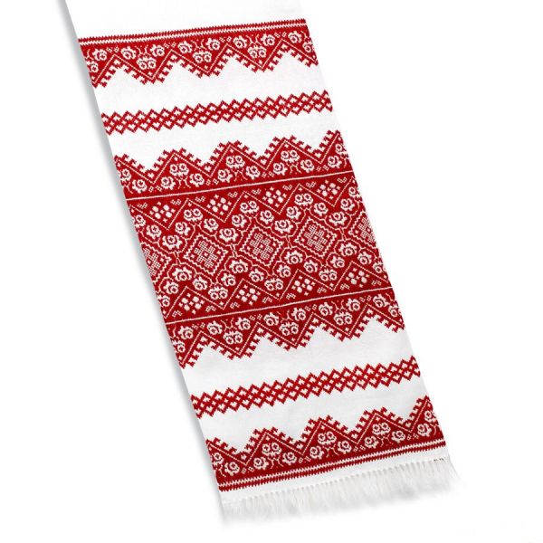 

Рушник Вышитый Ручной Работы "Мирослава" с красной вышивкой