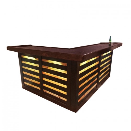 

Барная стойка из поддонов, паллет в Loft (Лофт) стиле, угловая, натуральное дерево, венге