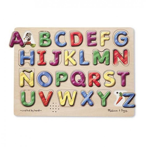

Звуковой пазл Spanish Alphabet Испанский алфавит 27 элементов Melissa & Doug MD723