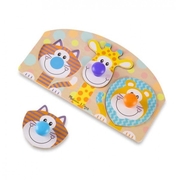 

Первый формовой пазл Животные сафари Melissa & Doug