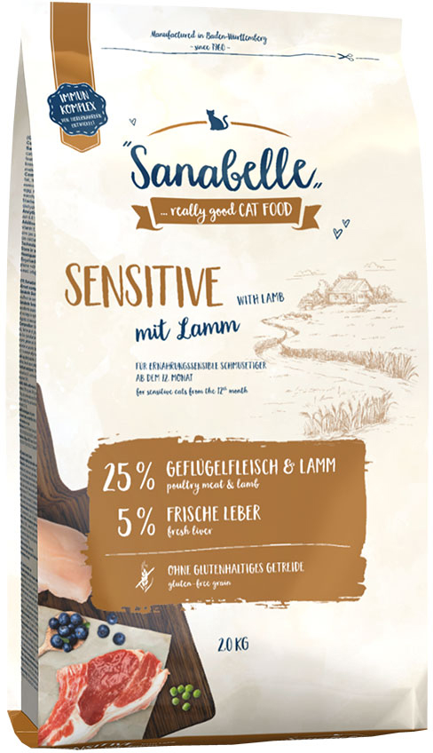 Акція на Сухой корм для взрослых кошек Bosch Sanabelle Sensitive (ягнёнок) 2 кг (4015598017251) від Rozetka UA