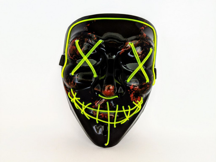 

Неоновая маска Purge Mask Судная ночь Разноцветная №2