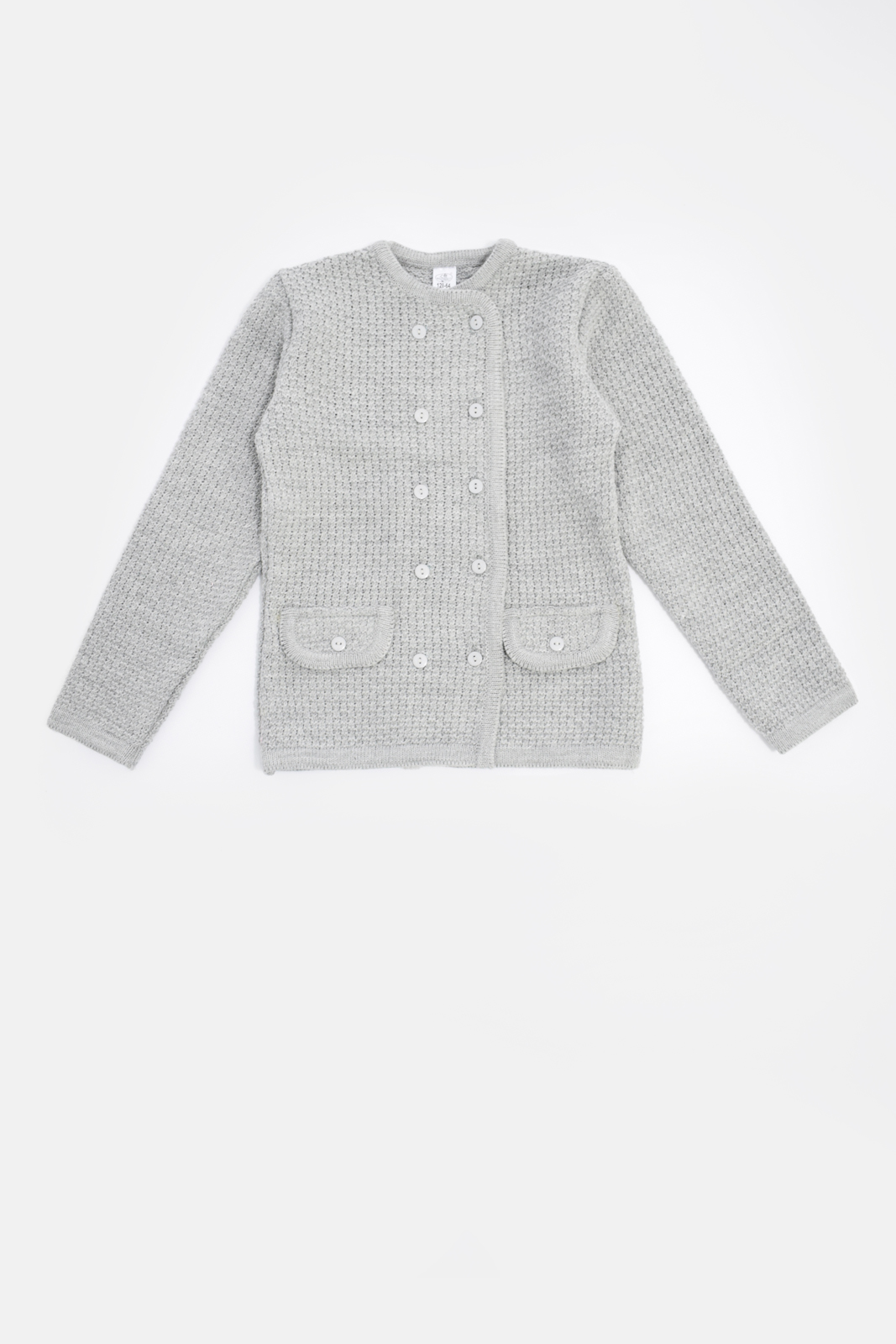 

Стильный и современный жакет для девочки с карманами Mari-Knit 0751 р64 128см серый 29279
