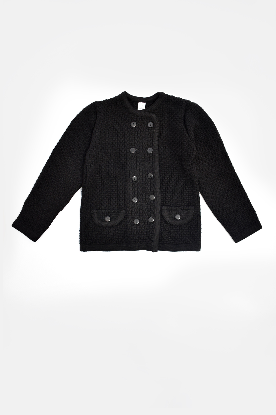 

Стильный и современный жакет для девочки с карманами Mari-Knit 0751 р72 140см черный 29289