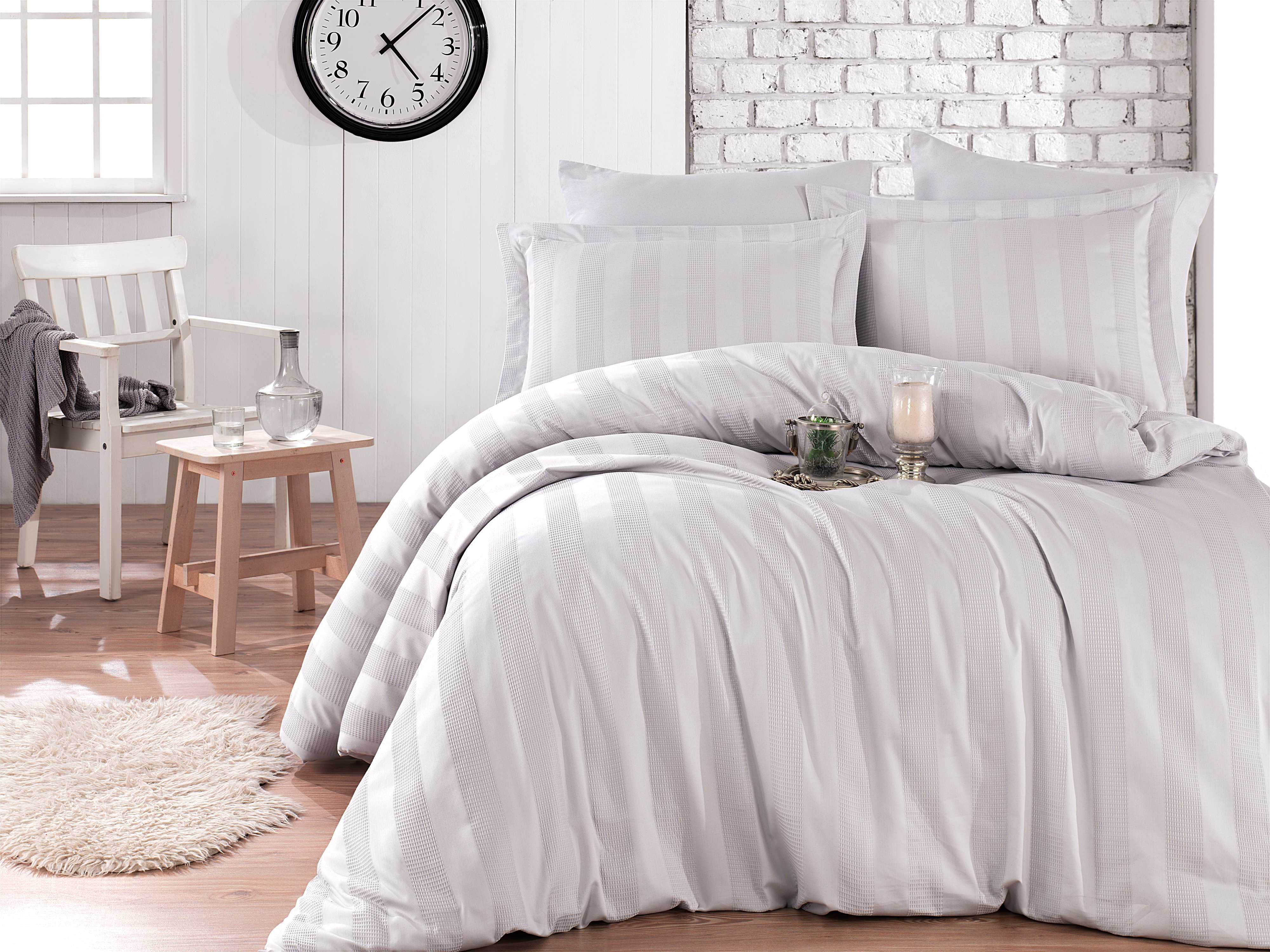 

Комплект постельного белья Hobby Exclusive Sateen Diamond Wafel 200х220 Gri