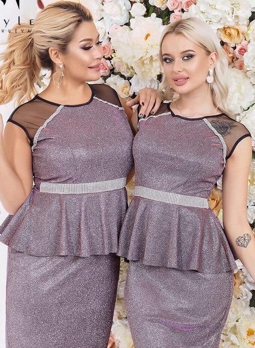 

Платье G&M k-67499 - Размер цвет серебро с переливом в бордо, Платье G&M k-67499 48-50 Размер цвет серебро с переливом в бордо