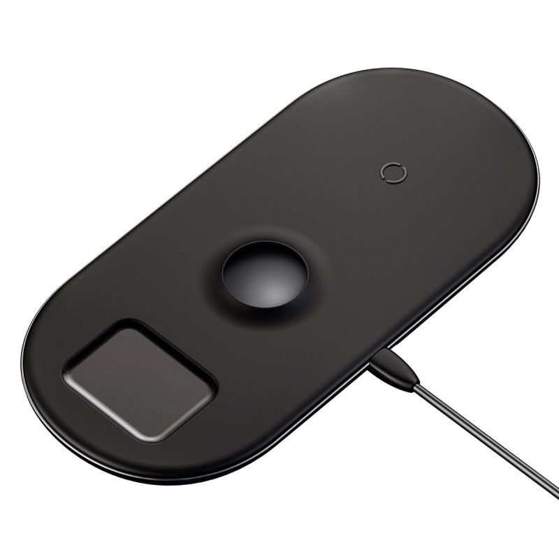 

Беспроводная зарядка QI BASEUS Smart 3in1 iphone/watch/aipods |18W|. Black