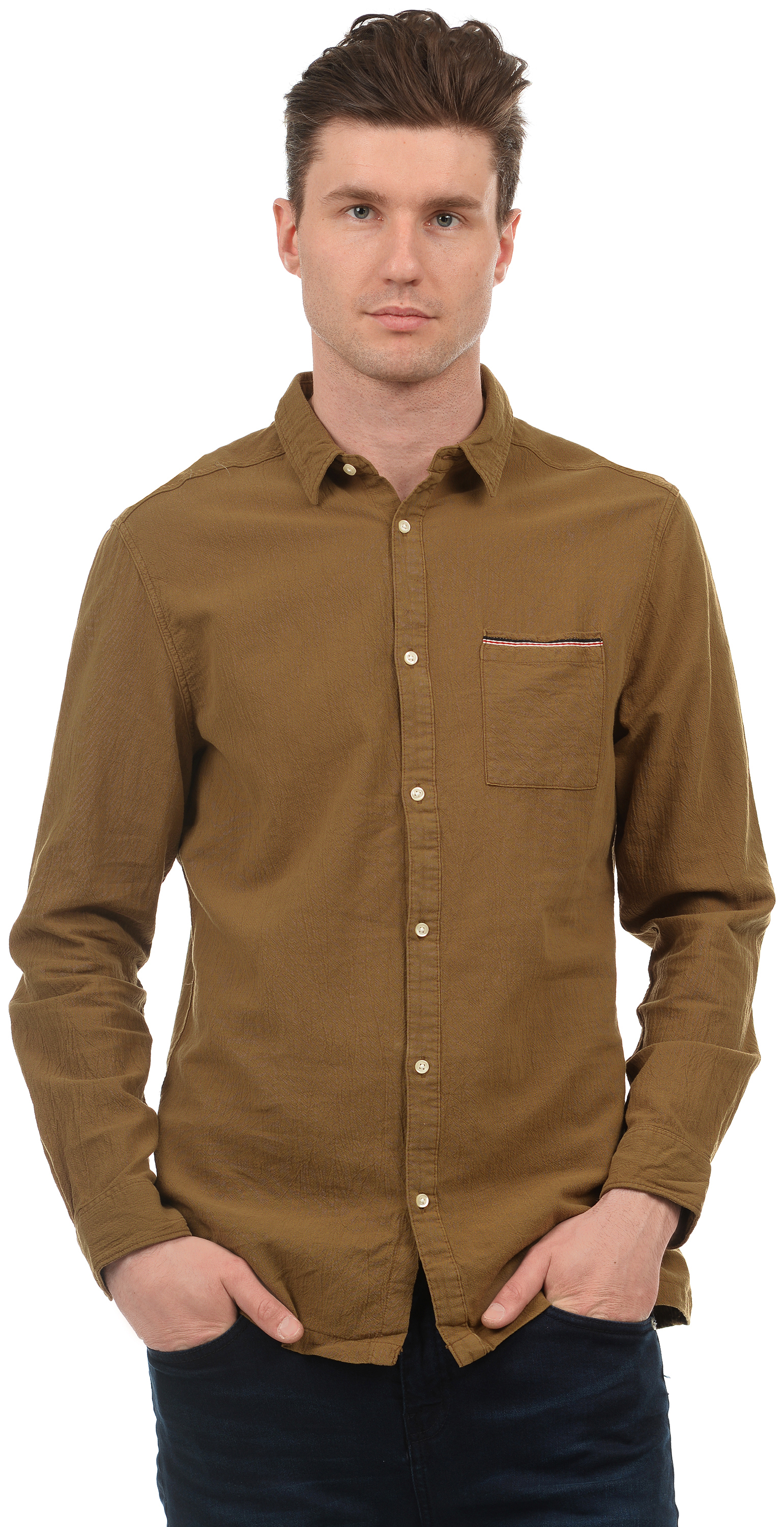 

Рубашка Stradivarius st06110082 XL Хаки