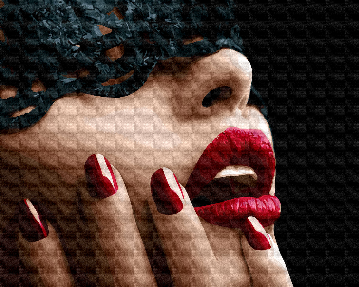 

Картина по номерам Страстные губы