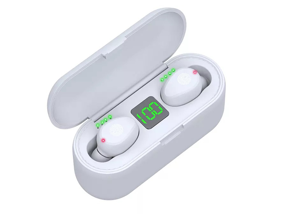 

Гарнитура TWS F9 Bluetooth 5.0 Белый (1007-668-01)