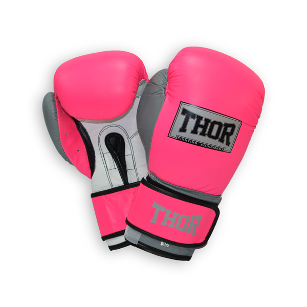 

Перчатки боксерские THOR TYPHOON 16oz /PU /розово-бело-серые