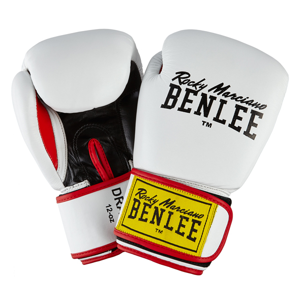 

Перчатки боксерские Benlee DRACO 14oz /Кожа /бело-черно-красные