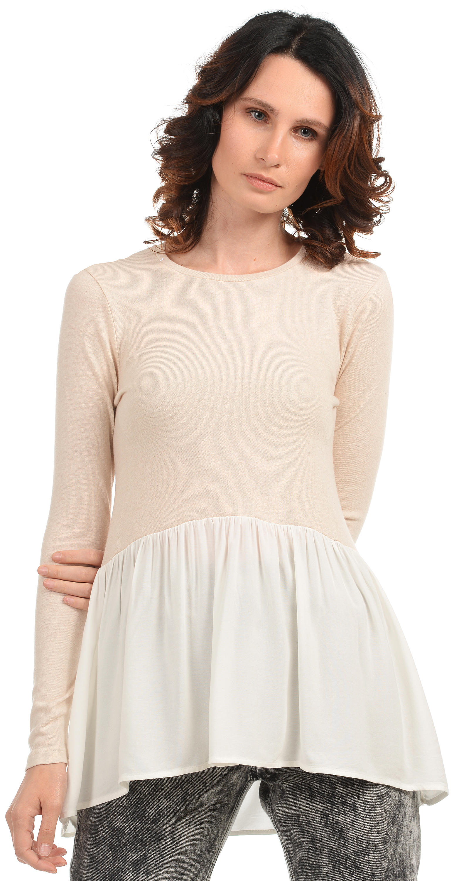

Джемпер Stradivarius st02220021  Бежевый, Джемпер Stradivarius st02220021 S Бежевый