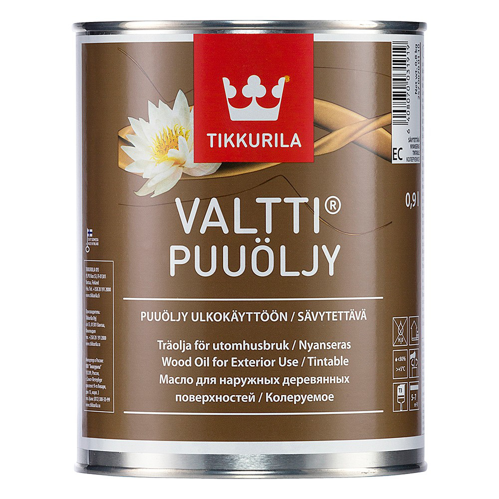 

Олія для дерева Tikkurila Valtti Puuoljy (Валті Пуйоль) 0.9л