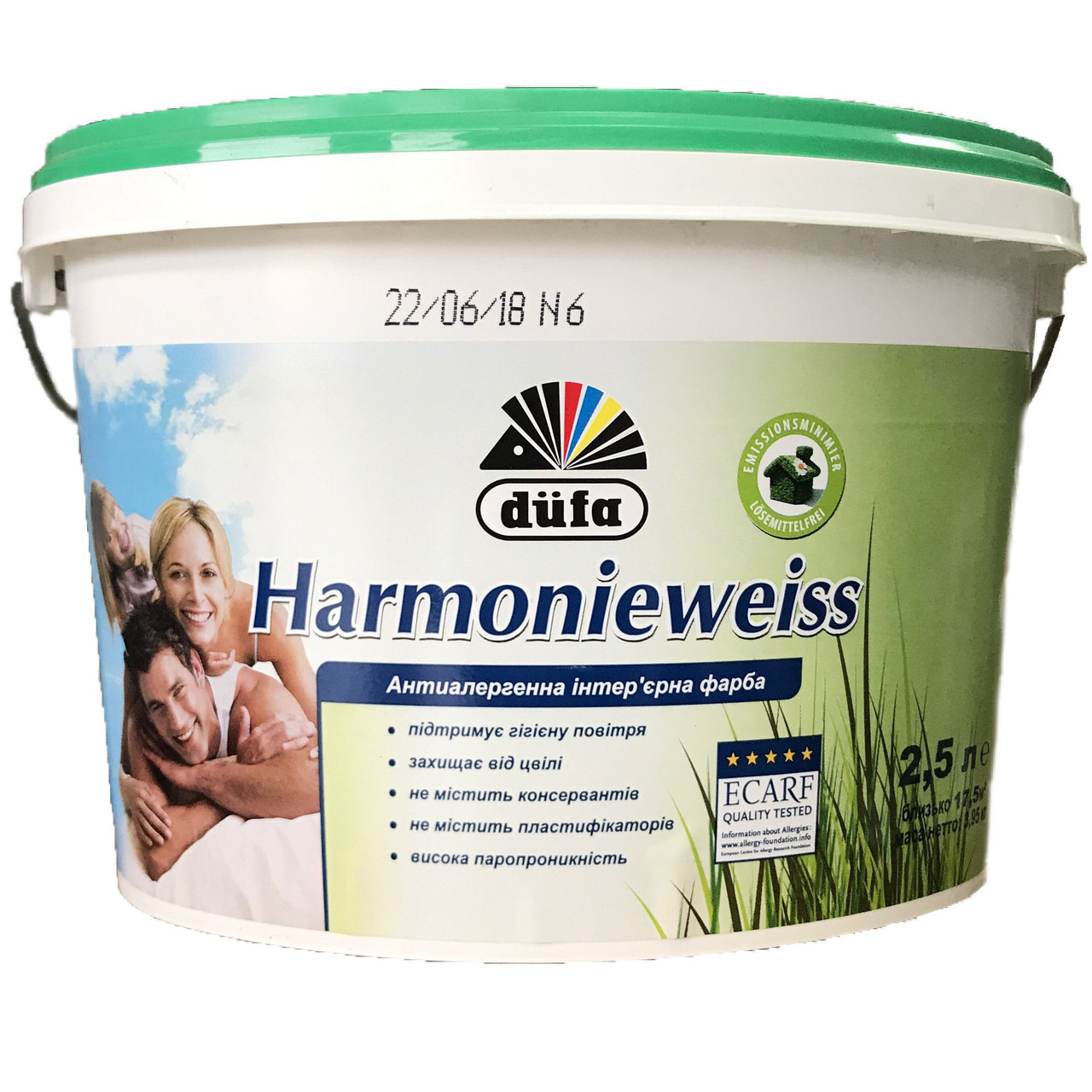 

Антиалергенна фарба Dufa Harmonieweiss (Хармонівейс) 2,5л