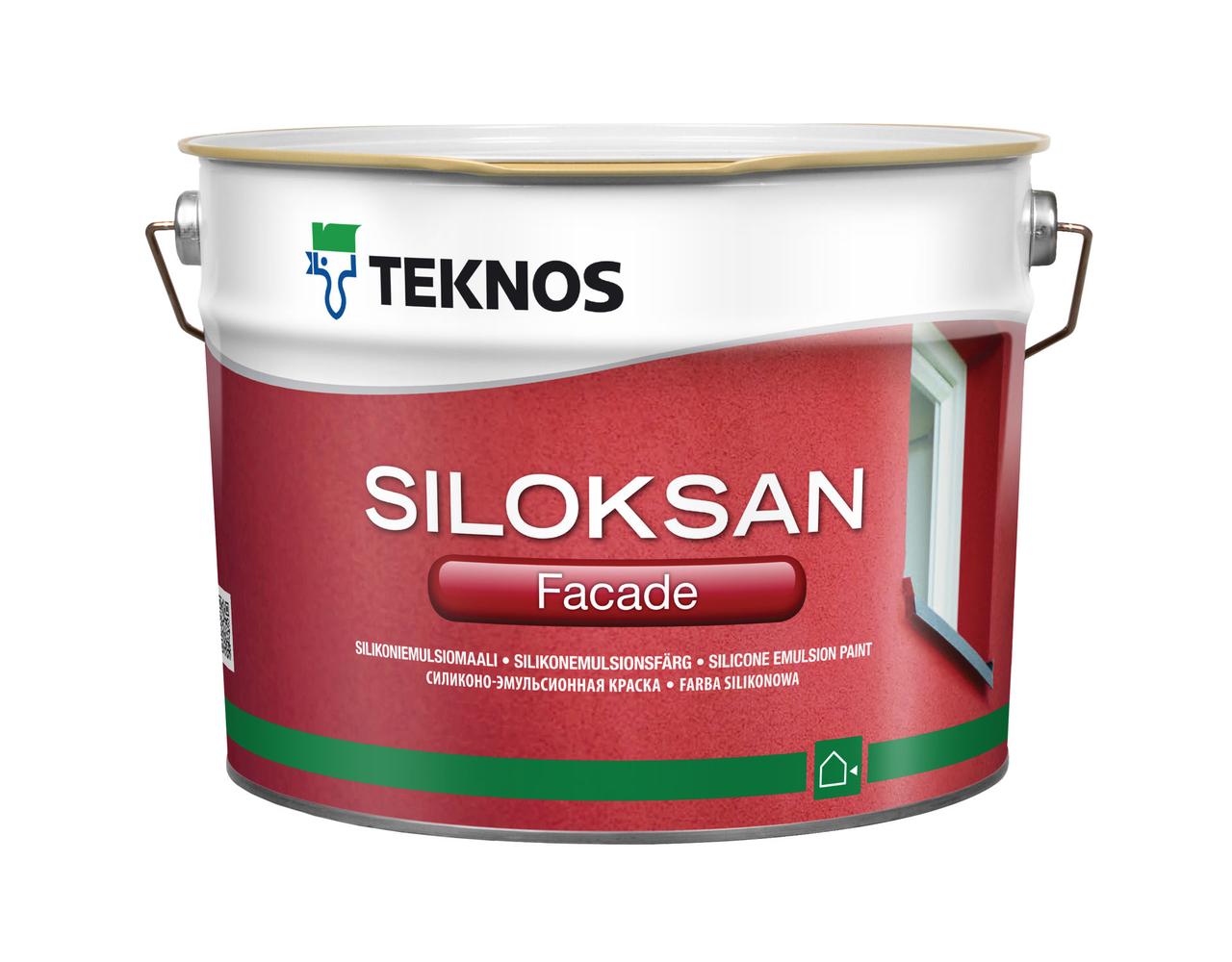 

Водорозчинна фарба для мінеральних поверхонь Teknos Siloksan Facade, Білий, 9 л