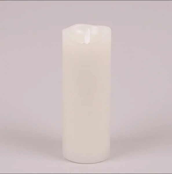 

Свеча LED белая Flora D-7,5 см. H-20,5 см. 26158 (BAM02370)