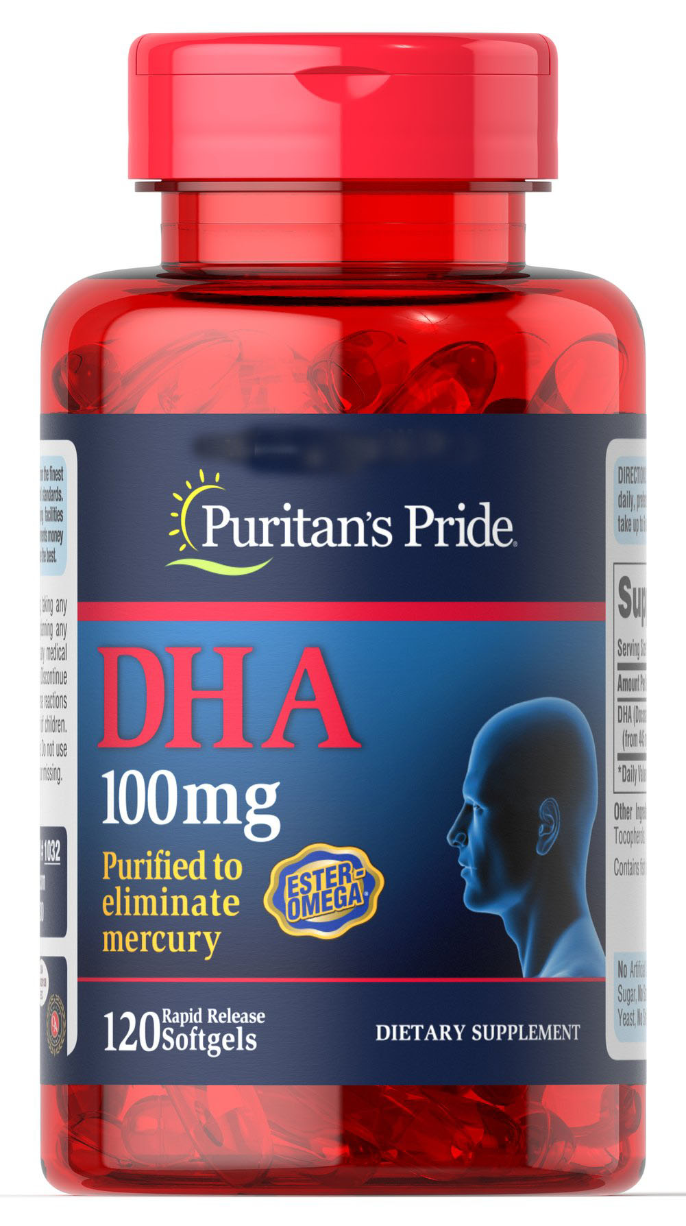 

Специальный продукт Puritan's Pride DHA 100 mg 120 капсул (4384301530)