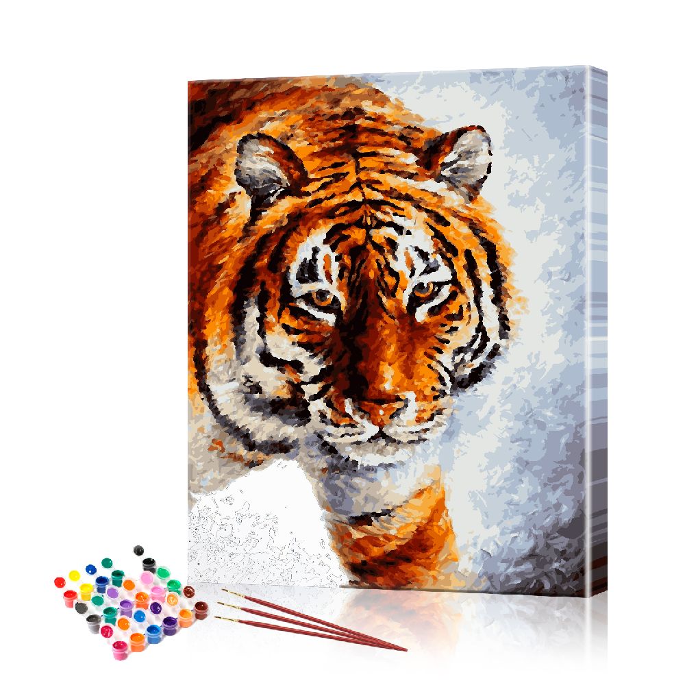 

Картина по номерам ArtSale "Тигр на охоте" размер 40х50 см