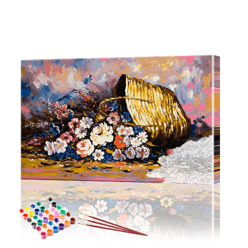 

Картина по номерам ArtSale "Цветочная корзинка" размер 40х60 см