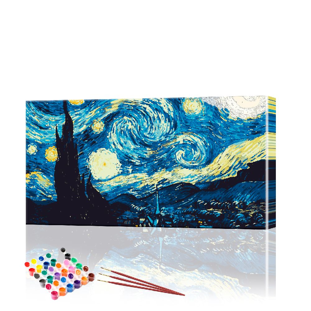 

Картина по номерам ArtSale "Ночное небо Ваг Гог" размер 40х70 см