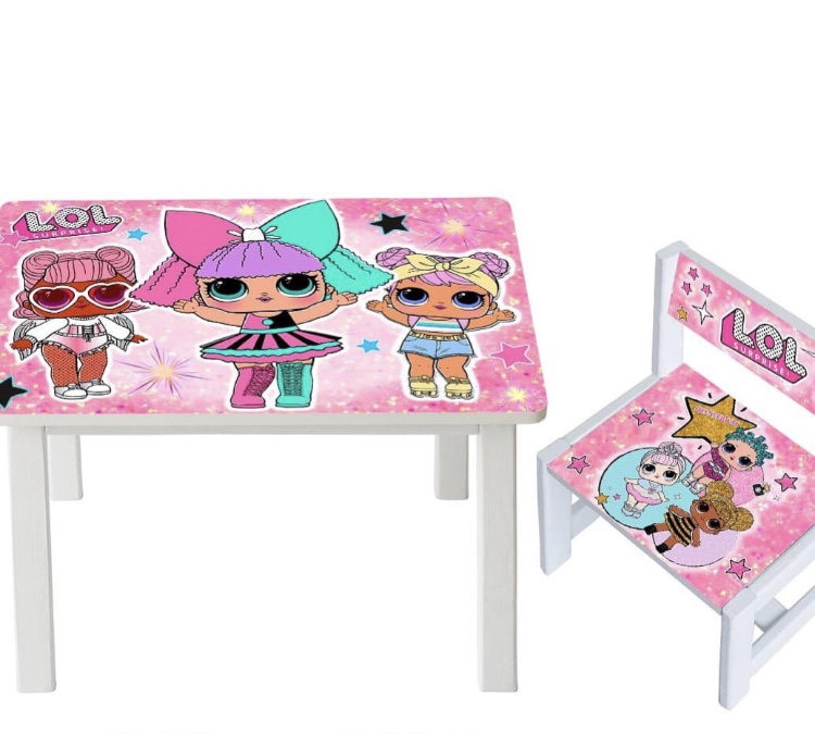 

Столик детский и 2 стульчика c укреплением Toys высота 43,5 см. 60/40 Лола BSM1-42