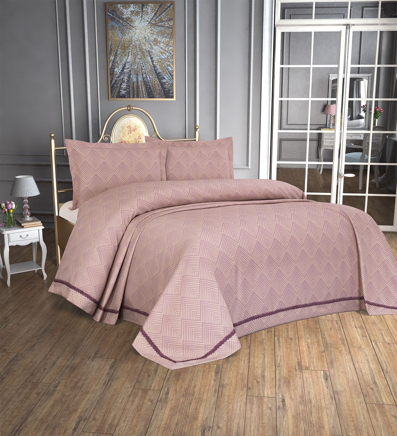 

Покрывало Tropik Home Pandora Zigzag Lila 1229-4 240x260